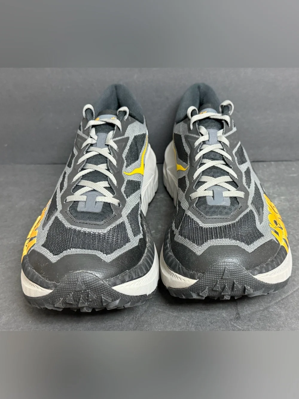 Hoka Mafate X Men's Size 14D Black Cement Athletic Running Shoes WORN 3X